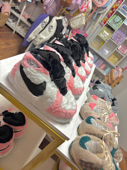 3d plushy slippers